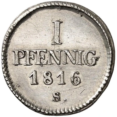 1 Pfennig - Frederick August I Silver pattern strike back