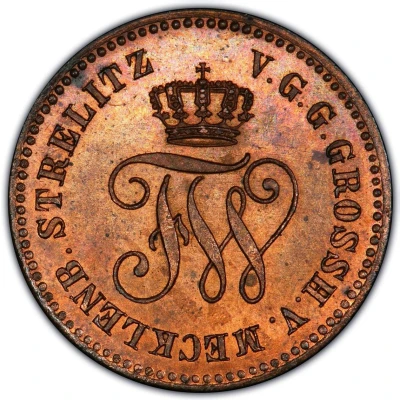 1 Pfennig - Frederick Francis II front