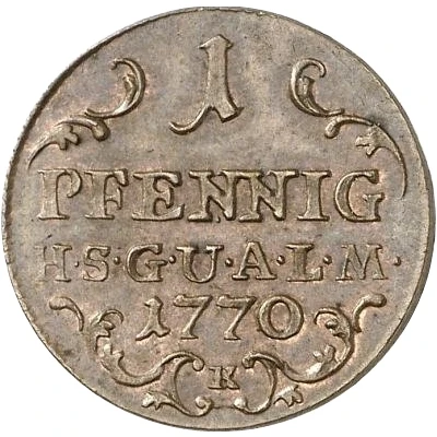 1 Pfennig - Frederick III back