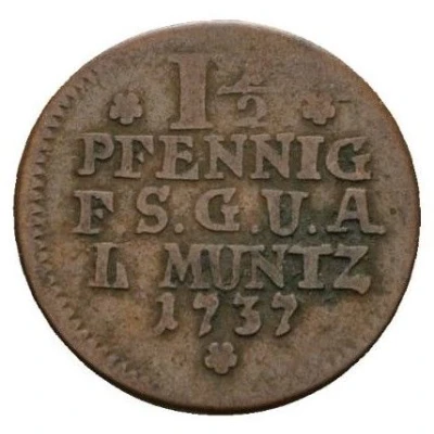 1½ Pfennig - Frederick III back