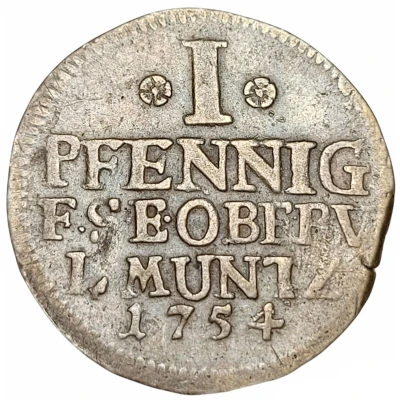 1 Pfennig - Frederick III back