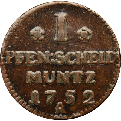 1 Pfennig - Frederick II back