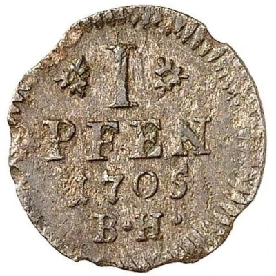 1 Pfennig - Frederick I back