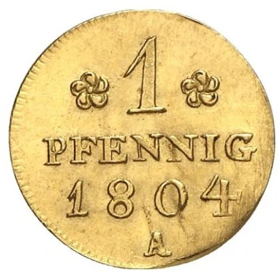 1 Pfennig - Frederick William III Gold Pattern back