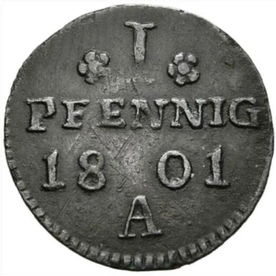 1 Pfennig - Frederick William III back