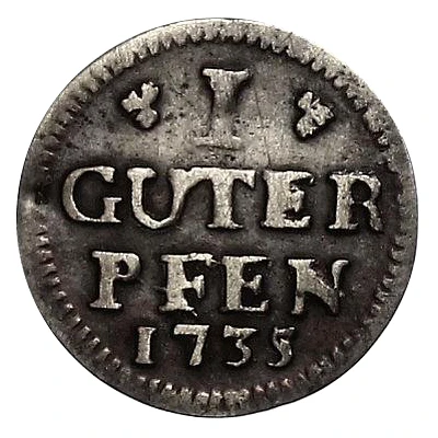 1 Pfennig - Frederick William I back