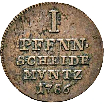 1 Pfennig - Frederick William of Westphalen back