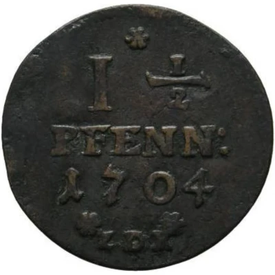 1½ Pfennig - Frederick William back