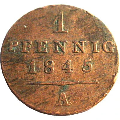 1 Pfennig - George Frederick Henry back