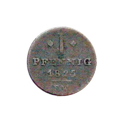 1 Pfennig - George Frederick Henry back