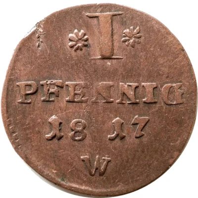 1 Pfennig - George Frederick Henry back