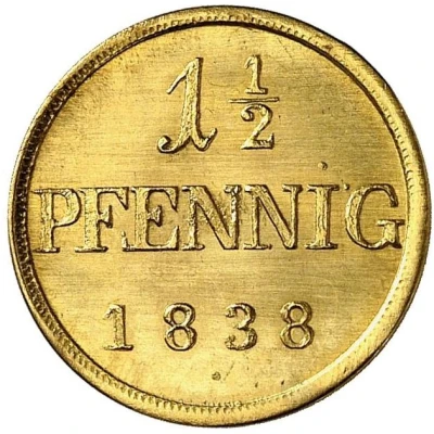 1½ Pfennig - George Gold Pattern back