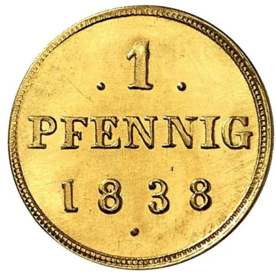 1 Pfennig - George Gold Pattern back