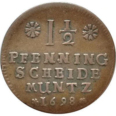 1½ Pfennig - George II William back