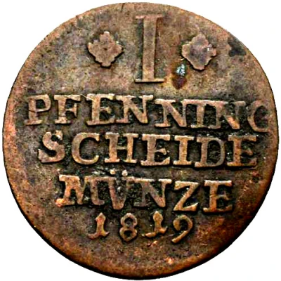 1 Pfennig - George IV back