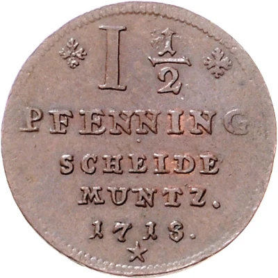 1½ Pfennig - George Louis back