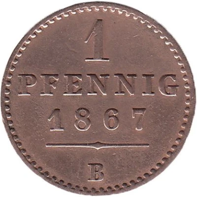 1 Pfennig - George Victor back