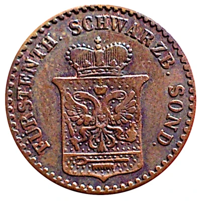 1 Pfennig - Günther Frederick Charles II front