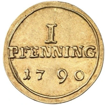 1 Pfennig Gold Pattern back