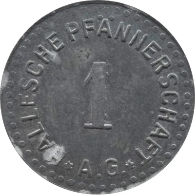 1 Pfennig - Halle an der Saale (Hallesche Pfännerschaft A.G.) ND front