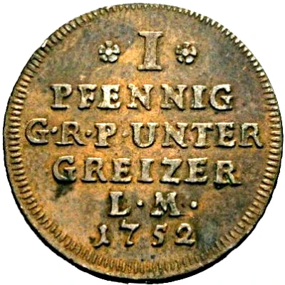 1 Pfennig - Henry III back