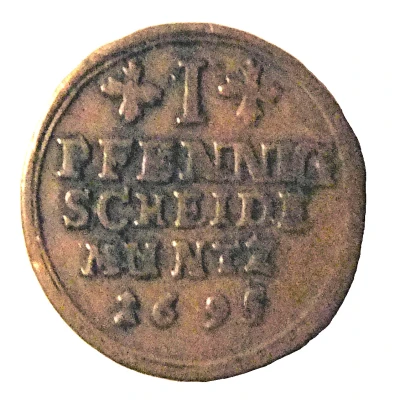 1 Pfennig - Jobst Edmund of Brabeck back