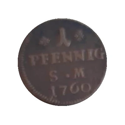 1 Pfennig - John Frederick Charles of Ostein back