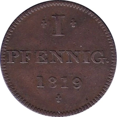 1 Pfennig "Judenpfennig" back