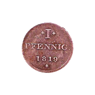 1 Pfennig "Judenpfennig" back