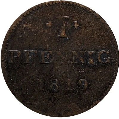 1 Pfennig "Judenpfennig" back