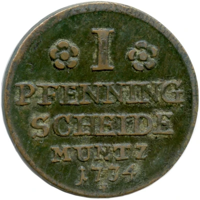 1 Pfennig - Louis Rudolph back