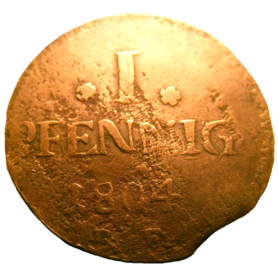 1 Pfennig - Louis X back