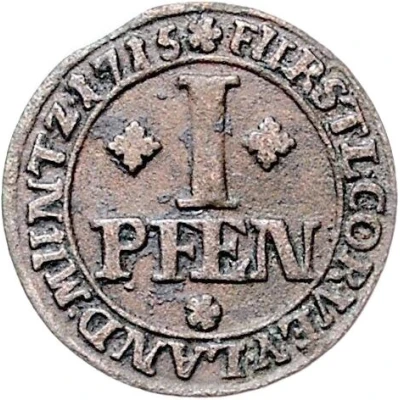 1 Pfennig - Maximilian of Horrich back