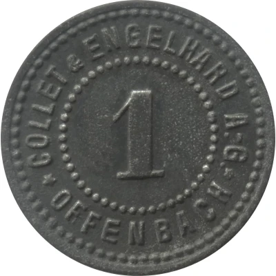 1 Pfennig - Offenbach (Collet and Engelhard A.G.) ND front