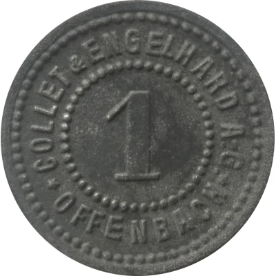 1 Pfennig - Offenbach (Collet and Engelhard A.G.) ND back