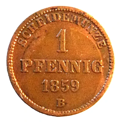 1 Pfennig - Paul Frederick August back