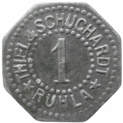 1 Pfennig - Ruhla (Thiel and Schuchardt) ND front