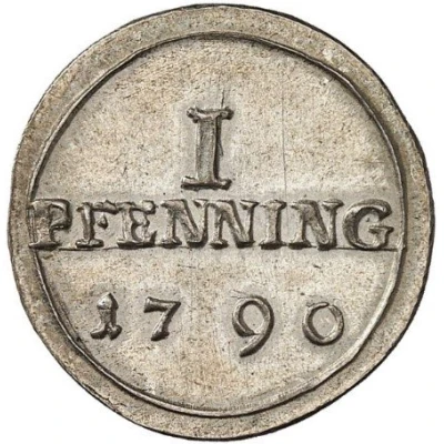 1 Pfennig Silver Pattern back