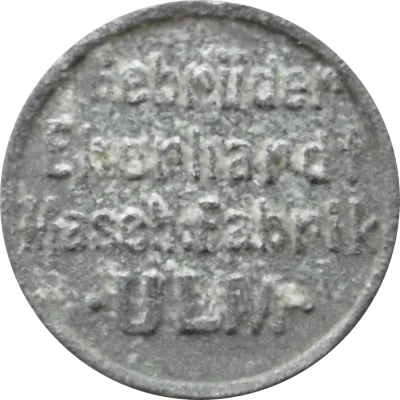 1 Pfennig - Ulm Gebrüder Eberhardt Masch. Fabrik ND front