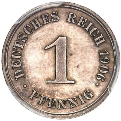 1 Pfennig - Wilhelm II Pattern back