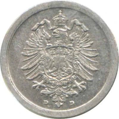 1 Pfennig - Wilhelm II type 1 - large shield front