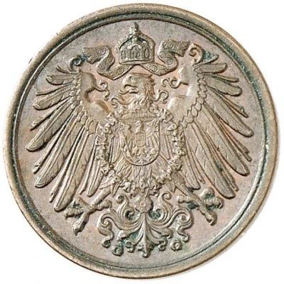 1 Pfennig - Wilhelm II type 2 - small shield - Pattern front