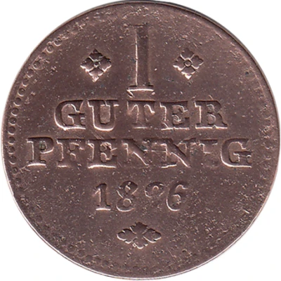 1 Pfennig - William II back