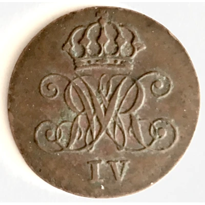 1 Pfennig - William IV front