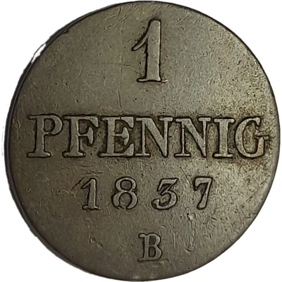 1 Pfennig - William IV back