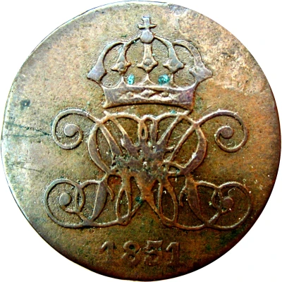 1 Pfennig - William IV front