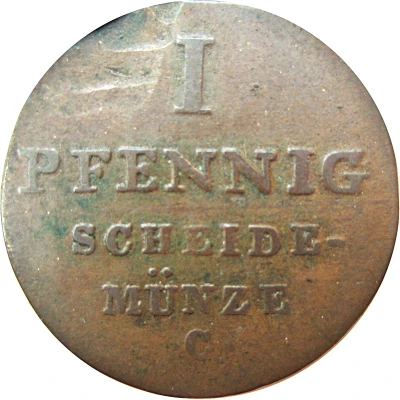 1 Pfennig - William IV back