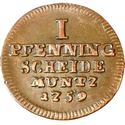 1 Pfenning - George II back