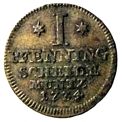 1 Pfenning - George II back