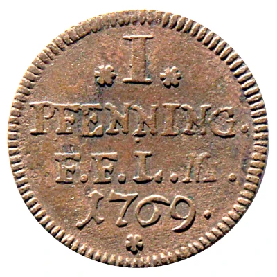 1 Pfenning - Henry VIII of Bibra back